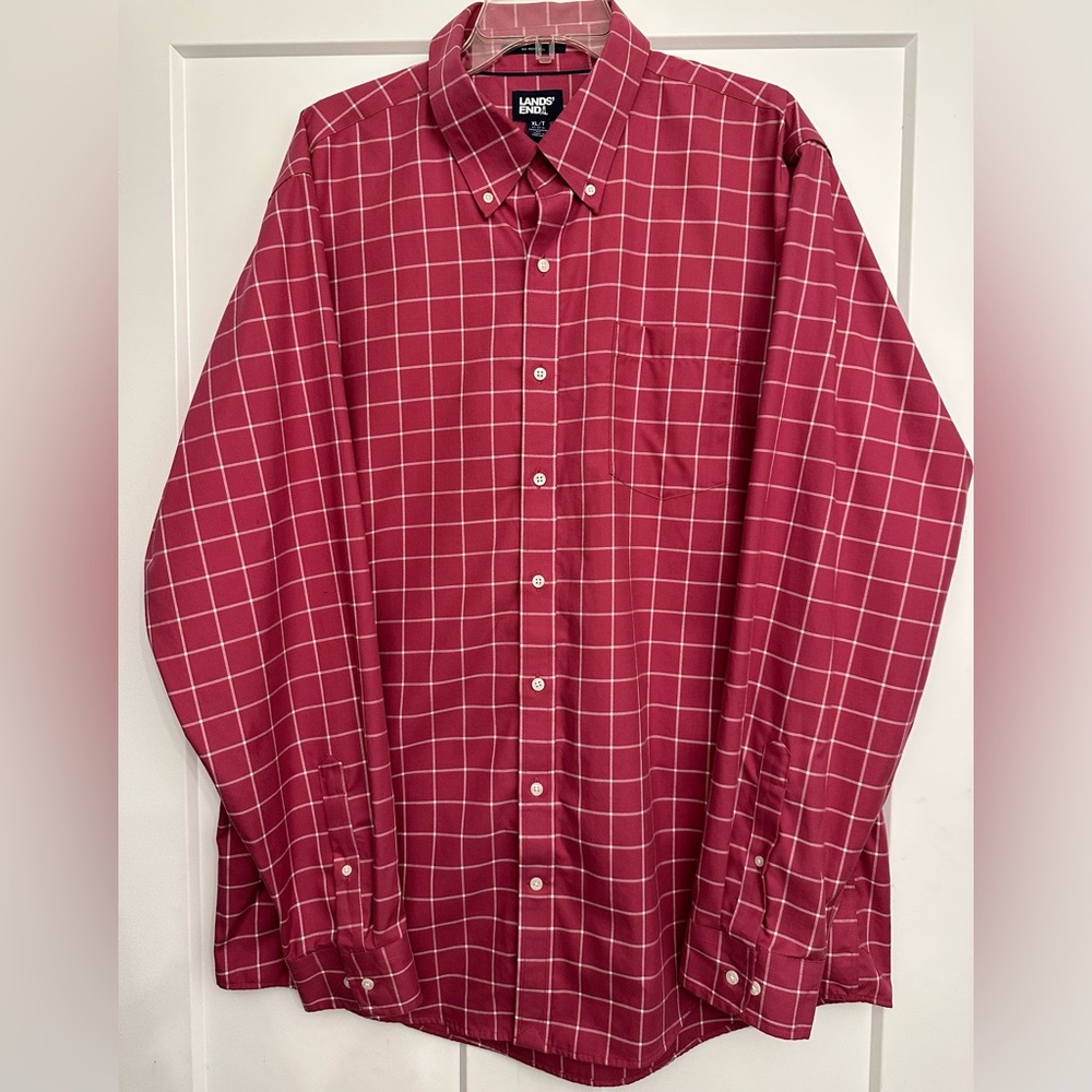 Lands End XL Tall Button Down Long Sleeve Shirt